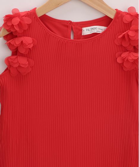 vestido infantil plissado