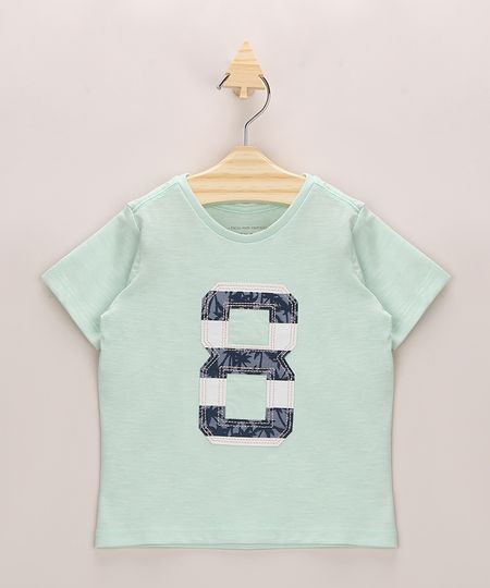 Blusa-Infantil-Numero--8--Manga-Curta-Verde-9964068-Verde_1