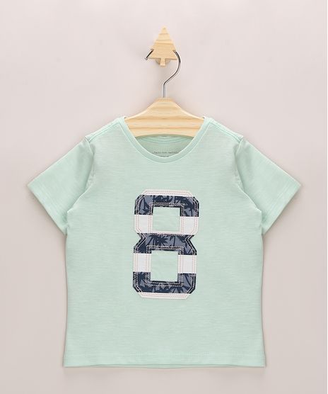 Blusa-Infantil-Numero--8--Manga-Curta-Verde-9964068-Verde_1