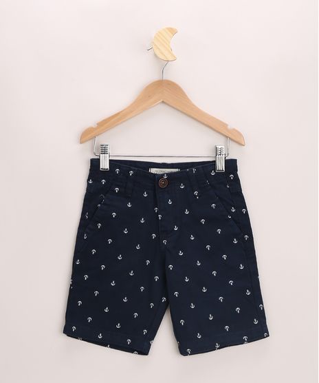 Bermuda-de-Sarja-Infantil-Reta-Estampada-Mini-Print-Ancora-Azul-Marinho-9965225-Azul_Marinho_1