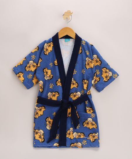 Roupao-Infantil-Estampado-de-Simba-O-Rei-Leao-Manga-Curta--Azul-Marinho-9967770-Azul_Marinho_1