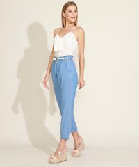 Calca-Jeans-Feminina-Clochard-Cintura-Alta-com-Cordao-para-Amarracao-Azul-Medio-9971160-Azul_Medio_3