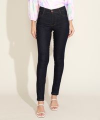 Calca-Jeans-Feminina-Sawary-Super-Skinny-Cintura-Alta-com-Bolsos-Azul-Escuro-9980103-Azul_Escuro_1