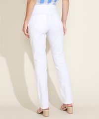 Calca-de-Sarja-Feminina-Reta-Cintura-Super-Alta-com-Fendas-Branca-9969045-Branco_2