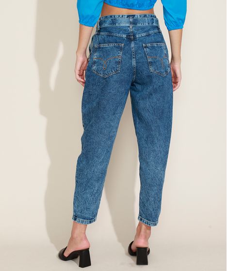 calça jeans feminina cintura alta com cinto