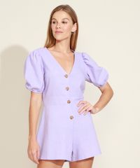 Macaquinho-Feminino-com-Linho-e-Bolso-Manga-Curta-Bufante-Lilas-9965307-Lilas_1