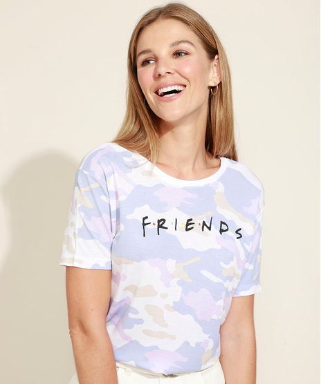 Blusa-Feminina-Friends-Estampada-Camuflado-Manga-Curta-Decote-Redondo-Lilas-9960767-Lilas_1