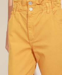 Calca-de-Sarja-Feminina-Jogger-Cintura-Super-Alta-com-Bolsos-Kaki-9968174-Kaki_4