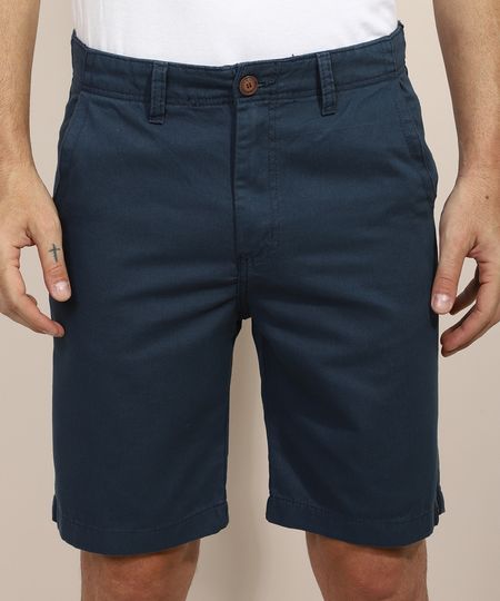 Bermuda-de-Sarja-Masculina-Slim-com-Bolsos-Azul-Marinho-8804139-Azul_Marinho_1