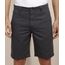 Bermuda-de-Sarja-Masculina-Reta-com-Bolsos-Chumbo-9635301-Chumbo_1