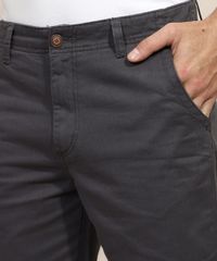 Bermuda-de-Sarja-Masculina-Reta-com-Bolsos-Chumbo-9635301-Chumbo_6