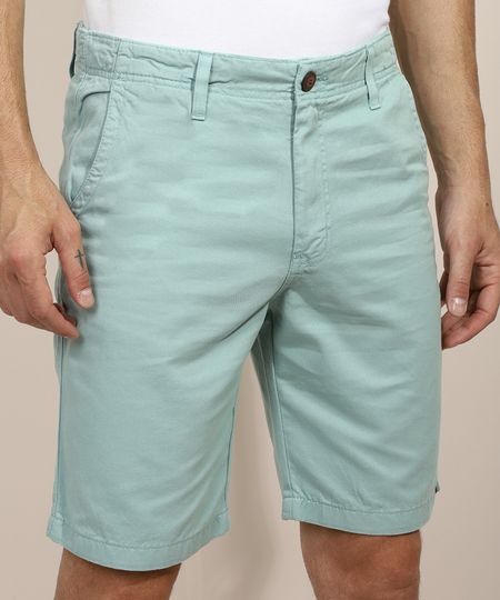 Bermuda-de-Sarja-Masculina-Reta-Chino-Verde-Claro-9930323-Verde_Claro_1