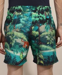 Short-Masculino-Estampado-de-Floresta-com-Cordao-e-Bolsos-Verde-9967270-Verde_2