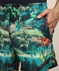 Short-Masculino-Estampado-de-Floresta-com-Cordao-e-Bolsos-Verde-9967270-Verde_6
