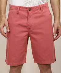Bermuda-de-Sarja-Masculina-Reta-Chino-Coral-9635300-Coral_1