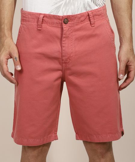 Bermuda-de-Sarja-Masculina-Reta-Chino-Coral-9635300-Coral_1
