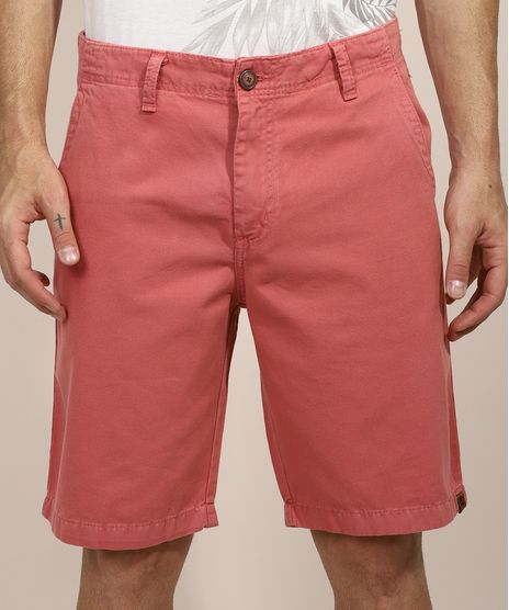 Bermuda-de-Sarja-Masculina-Reta-Chino-Coral-9635300-Coral_1