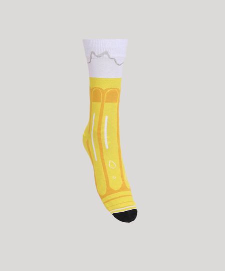 Meia-Masculina-Cano-Alto-Divertida-Cerveja-Amarela-9970163-Amarelo_1