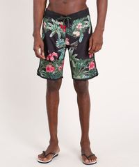 Bermuda-Surf-Masculina-Blueman-Estampada-Folhagem-Tropical--Preta-9702378-Preto_1