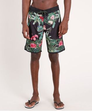 Bermuda-Surf-Masculina-Blueman-Estampada-Folhagem-Tropical--Preta-9702378-Preto_1
