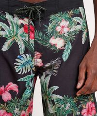 Bermuda-Surf-Masculina-Blueman-Estampada-Folhagem-Tropical--Preta-9702378-Preto_2