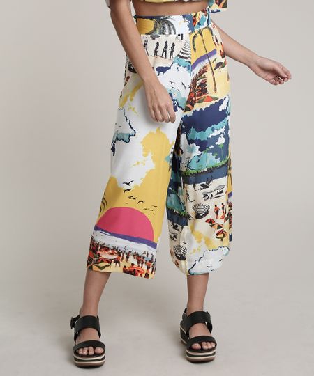 Calca-Feminina-Salinas-Pantacourt-Estampada-Praiana-Amarela-9679213-Amarelo_1