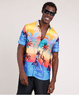 Camisa-Masculina-Blueman-Tradicional-Estampada-Poente-Tropical-Manga-Curta-Azul-9727430-Azul_1