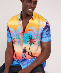 Camisa-Masculina-Blueman-Tradicional-Estampada-Poente-Tropical-Manga-Curta-Azul-9727430-Azul_4