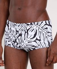 Sunga-Masculina-Triya-Tradicional-Estampada-de-Folhagem-com-Protecao-UV50--Branco-9724347-Branco_1