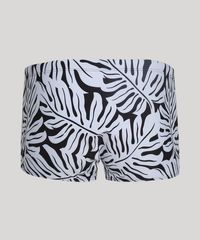 Sunga-Masculina-Triya-Tradicional-Estampada-de-Folhagem-com-Protecao-UV50--Branco-9724347-Branco_6