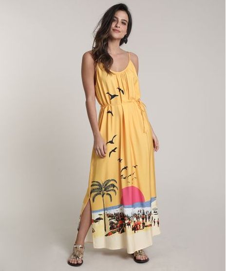 Vestido-Feminino-Salinas-Longo-Estampado-Praiana-Alcas-Finas-Amarelo-9679074-Amarelo_1