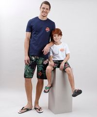 Bermuda-Surf-Infantil-Blueman-Estampada-Folhagem-Tropical-com-Bolso-Preta-9713851-Preto_2