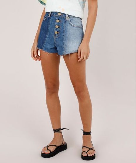 Short-Jeans-Feminino-Blueman-Cintura-Super-Alta-com-Recorte-Azul-Medio-9810524-Azul_Medio_1