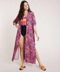Vestido-Chemise-Feminino-Triya-Longo-Estampado-de-Folhagem-Manga-3-4-9679221-Roxo_3