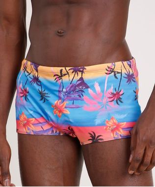 Sunga-Masculina-Blueman-Tradicional-Estampada-Poente-Tropical-Protecao-UV50--Azul-9724341-Azul_1
