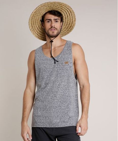 Regata-Masculina-Blueman-com-Bolso-Gola-Careca-Cinza-Mescla-9702024-Cinza_Mescla_1