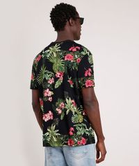 Camiseta-Masculina-Blueman-Tal-Pai-Tal-Filho-Folhagem-Tropical-Manga-Curta-Gola-Careca-Preto-9702026-Preto_2
