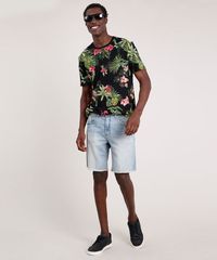 Camiseta-Masculina-Blueman-Tal-Pai-Tal-Filho-Folhagem-Tropical-Manga-Curta-Gola-Careca-Preto-9702026-Preto_3