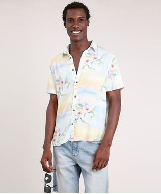 Camisa-Masculina-Blueman-Tradicional-Estampada-Floral-Paraiso-Manga-Curta-Verde-Agua-9727432-Verde_Agua_1