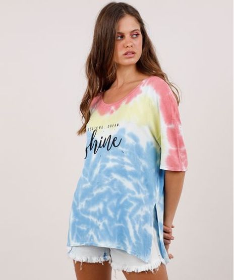 Blusa-Feminina-Blueman-Estampada-Tie-Dye-Manga-Curta-Decote-Redondo-Azul-9790243-Azul_1
