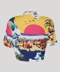 Camisa-Feminina-Cropped-Estampada-Praiana-com-No-Manga-Curta-Amarela-9679075-Amarelo_6