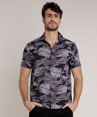 Camisa-Masculina-Triya-Tradicional-Estampada-Camuflada-Manga-Curta-Chumbo-9727429-Chumbo_1 Camisa-Masculina-Triya-Tradicional-Estampada-Camuflada-Manga-Curta-Chumbo-9727429-Chumbo_1