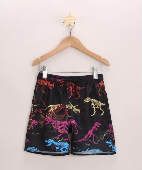 Bermuda-Surf-Infantil-Estampado-de-Esqueletos-de-Dinossauros-Multicor-9962790-Multicor_1