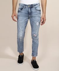 Calca-Jeans-Masculina-Skinny-Cropped-Destroyed-Azul-Claro-9968639-Azul_Claro_1