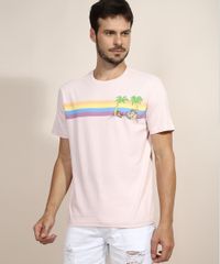 Camiseta-Masculina-Tom-e-Jerry-na-Praia-com-Listras-Manga-Curta-Gola-Careca-Rosa-Claro-9970371-Rosa_Claro_1