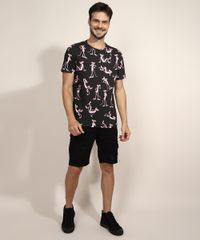 Camiseta-Masculina-Pantera-Cor-de-Rosa-Estampada-Manga-Curta-Gola-Careca-Preta-9968104-Preto_3