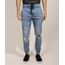 Calca-Jeans-Masculina-Jogger-Skinny-Destroyed-com-Cordao-Azul-Medio-9968743-Azul_Medio_1