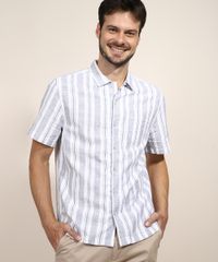 Camisa-Masculina-Relaxed-Listrada-com-Linho-e-Bolso-Manga-Curta-Branca-9948624-Branco_1