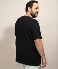 Camiseta-Masculina-Plus-Size-Tom-e-Jerry-Hula-Manga-Curta-Gola-Careca-Preta-9968114-Preto_4