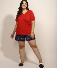 Pijama-Feminino-Plus-Size-com-Estampa-Floral-Manga-Curta-Azul-Marinho-1-9971252-Azul_Marinho_1_1
